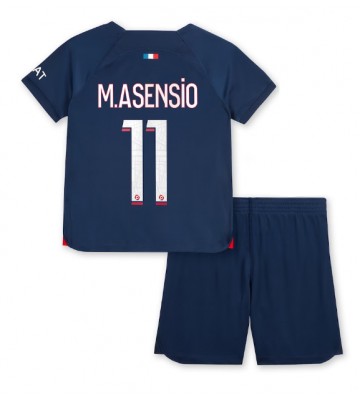 Paris Saint-Germain Marco Asensio #11 Koszulka Podstawowych Dziecięca 2023-24 Krótki Rękaw (+ Krótkie spodenki)
